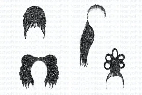 10 Procreate Afro Hair Brushes (set 10) 3 074029