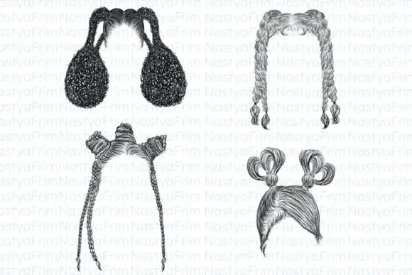 10 Procreate Afro Hair Brushes (set 12) 3 074029