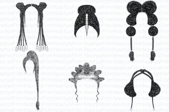 10 Procreate Afro Hair Brushes (set 12) 4 074029