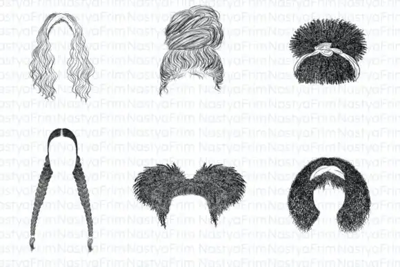 10 Procreate Afro Hair Stamps (set 4) 3 074029