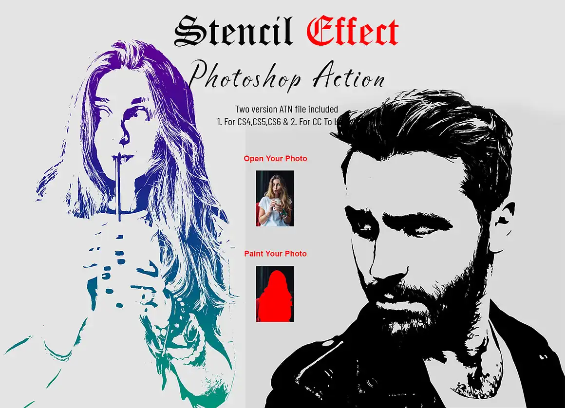 12-IN-1 Supper Art Photoshop Action Bundle 13 075347