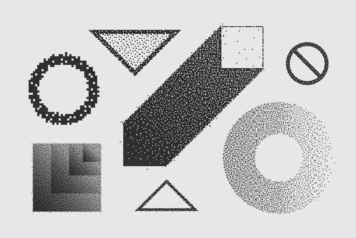 120 Vector Dither Textured Clip Arts 5 074029
