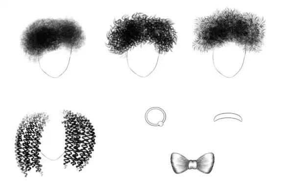 13 Procreate Afro Hair Brushes (set 2) 4 074029