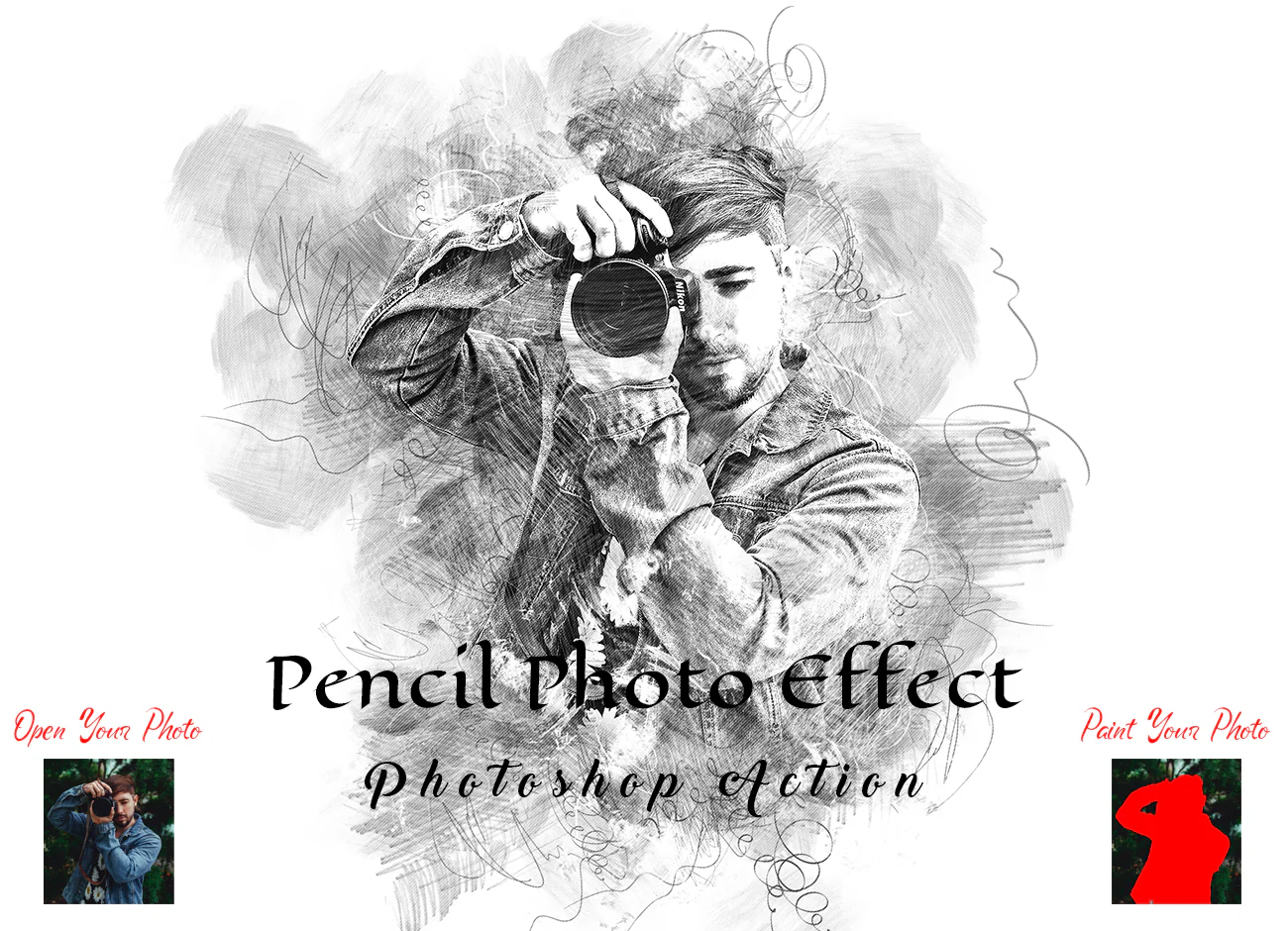 15-IN-1 DRAWING EFFECT PHOTOSHOP ACTIONS BUNDLE 14 075965