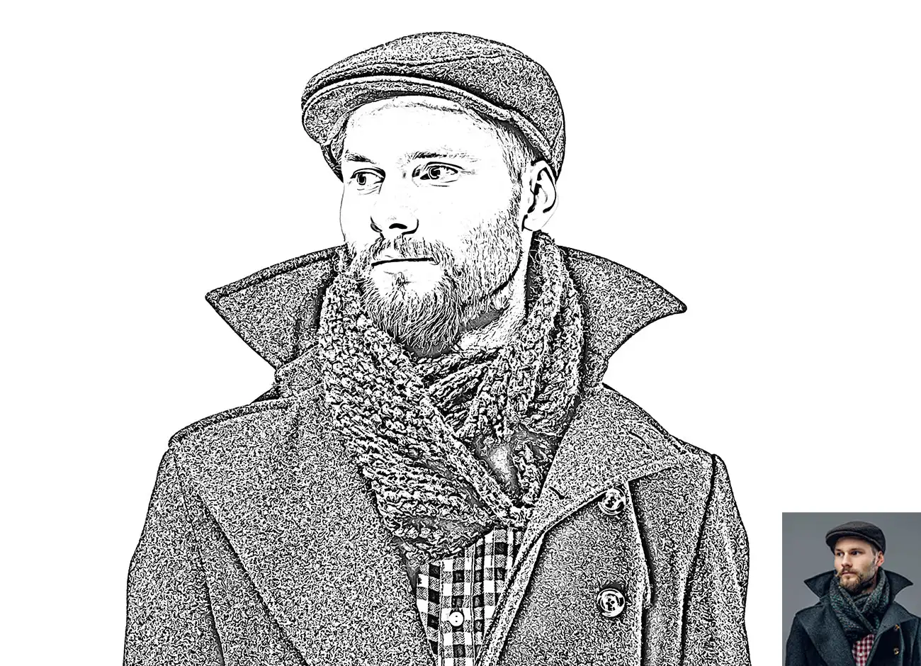 15-IN-1 DRAWING EFFECT PHOTOSHOP ACTIONS BUNDLE 17 075965