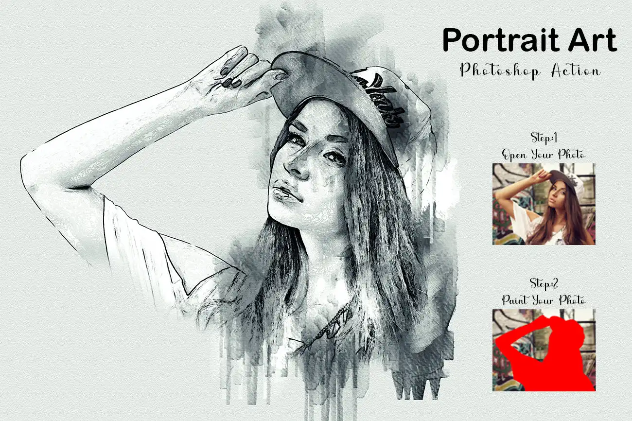 15-IN-1 DRAWING EFFECT PHOTOSHOP ACTIONS BUNDLE 24 075936