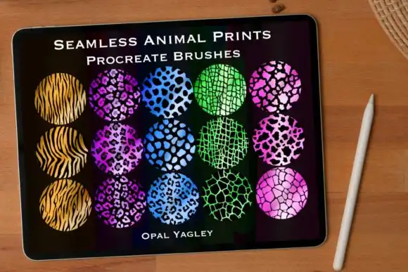 15 Animal Skins Seamless Procreate Brush