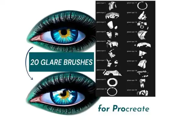 20 Glare EYE Stamps 1 074029