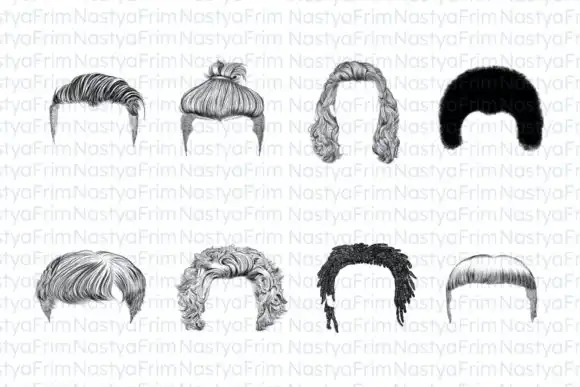 20 Hair Man Stamps for Procreate 4 074029
