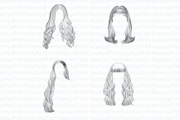 20 Hair Stamps (set 3) 3 074029