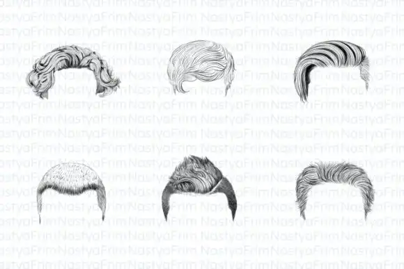20 Hair Stamps (set 3) 4 074029