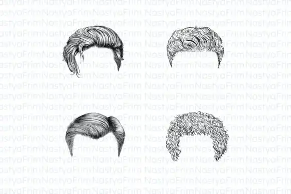20 Hair Stamps (set 3) 5 074029