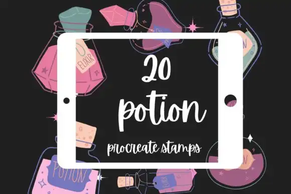 20 Potion Procreate Stamps