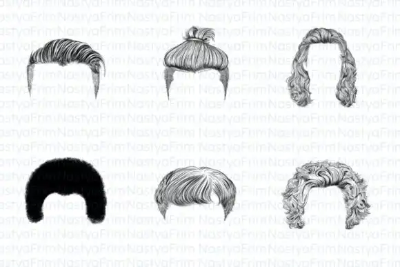 20 Procreate Hair Brushes (set 4) 5 074029