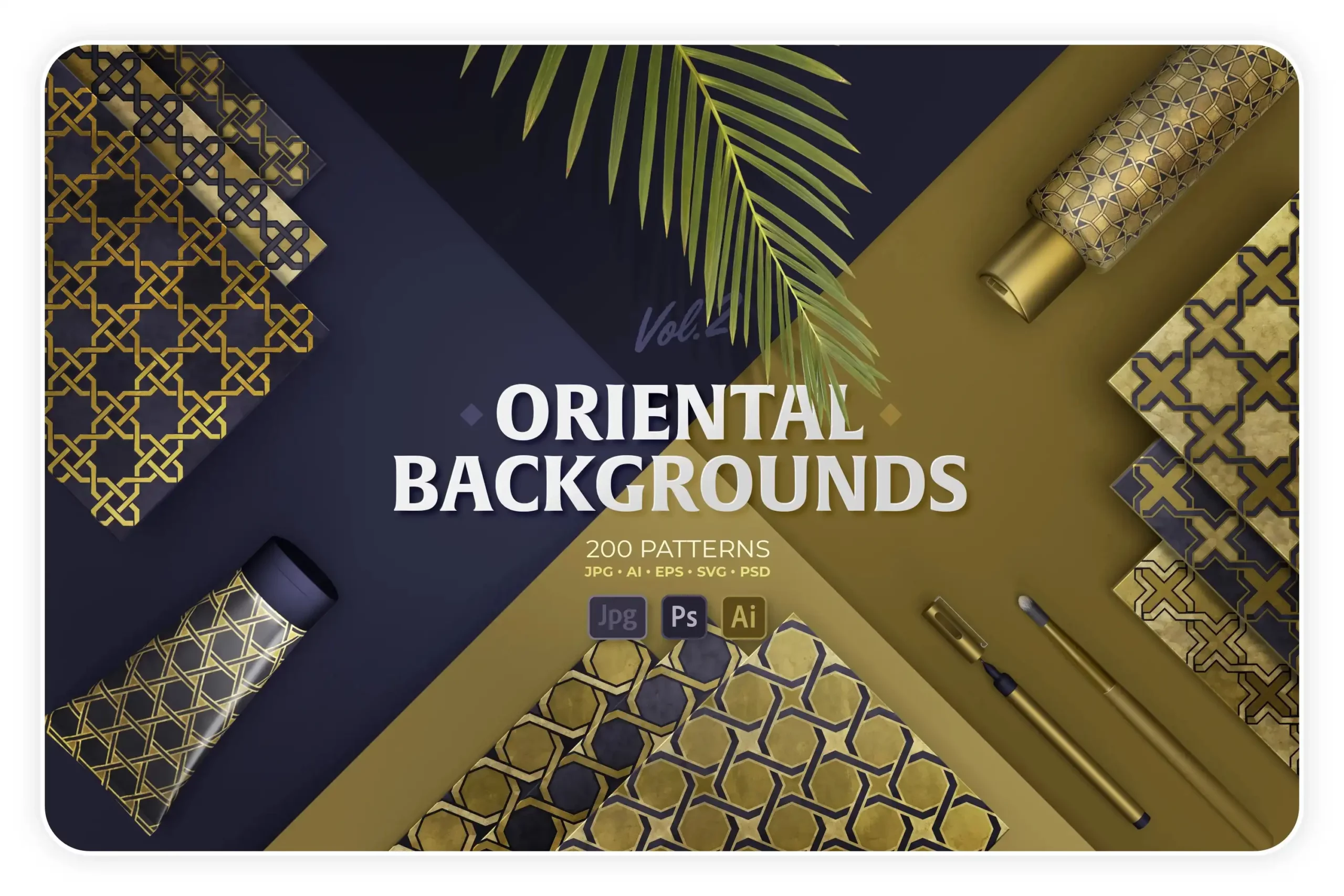 200 ORIENTAL BACKGROUNDS COLLECTION