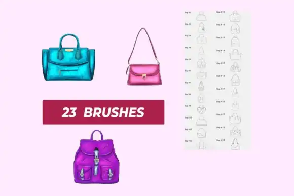 23 Bags Stamps for Procreate