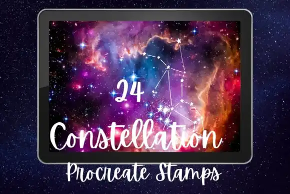 24 Constellation Procreate Stamps