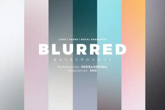 30 Blurred Backgrounds + Gradients