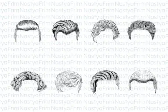 30 Procreate Hair Man Brushes 6 074029