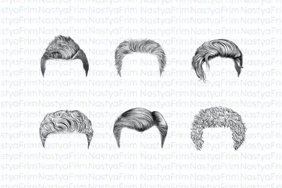 30 Procreate Hair Man Brushes 4 074029