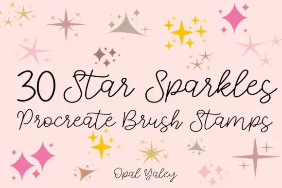 30 Star Sparkles Procreate Brushes