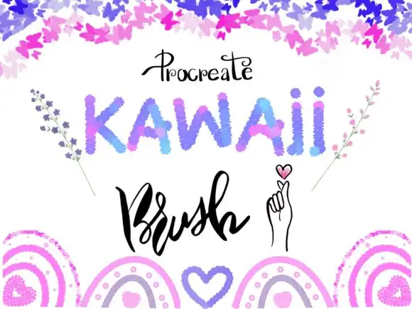 36 Procreate Kawaii Brushes cute Brushe
