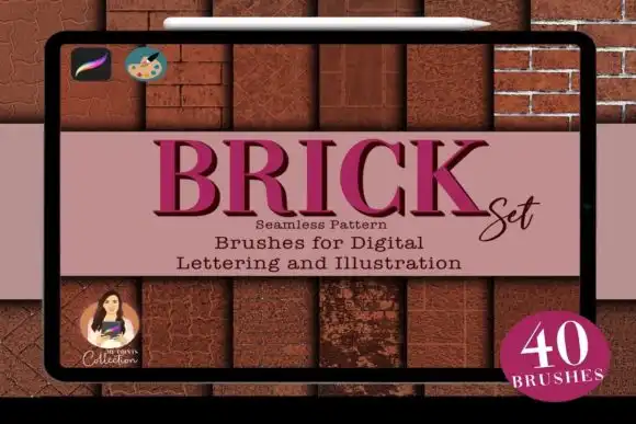 40 Brick Procreate Brushes 7 074029
