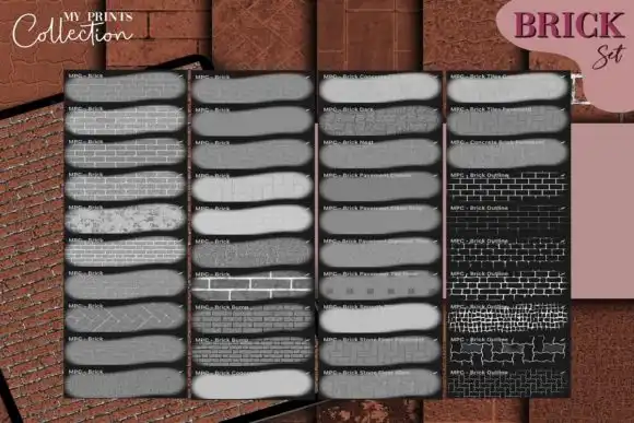 40 Brick Procreate Brushes 8 071854