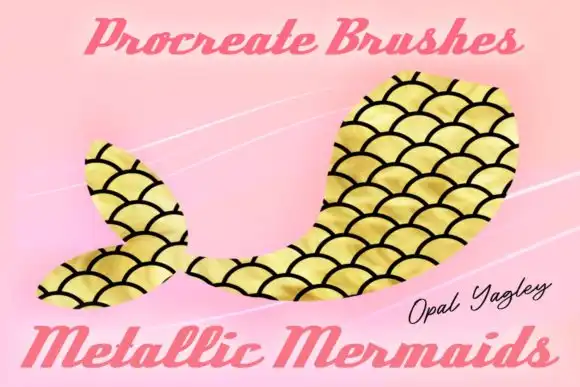 5 Metallic Mermaid Procreate Brushes