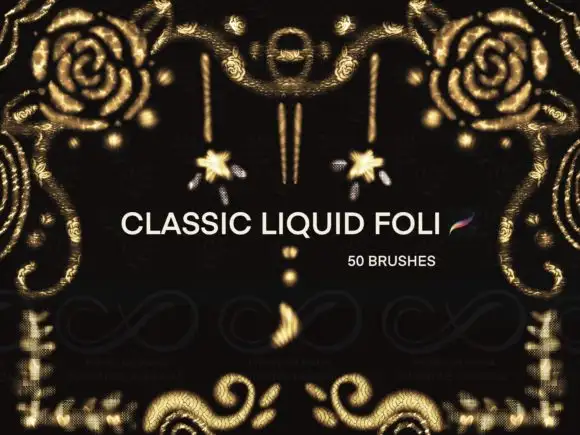 50 Procreate Liquid Foil