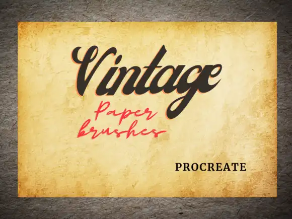 50 Vintage Paper Brushes Procreate
