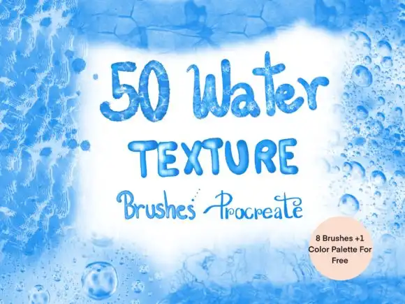 50 Water Texture Brushes for Procreate