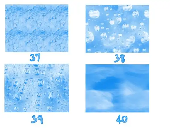 50 Water Texture Brushes for Procreate 10 073425