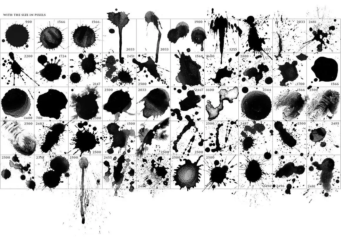 50 HQ SPLASHES PS Brush Set 3 072507