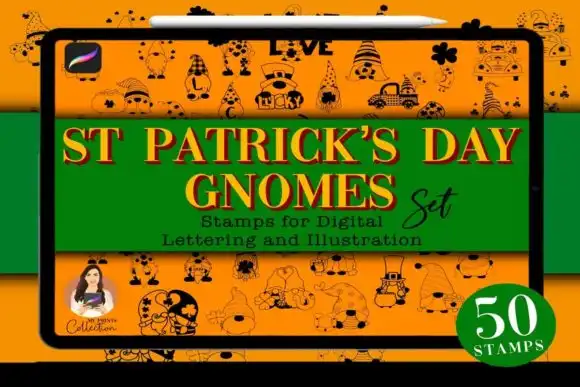 50 St Patricks Day Gnomes Procreate