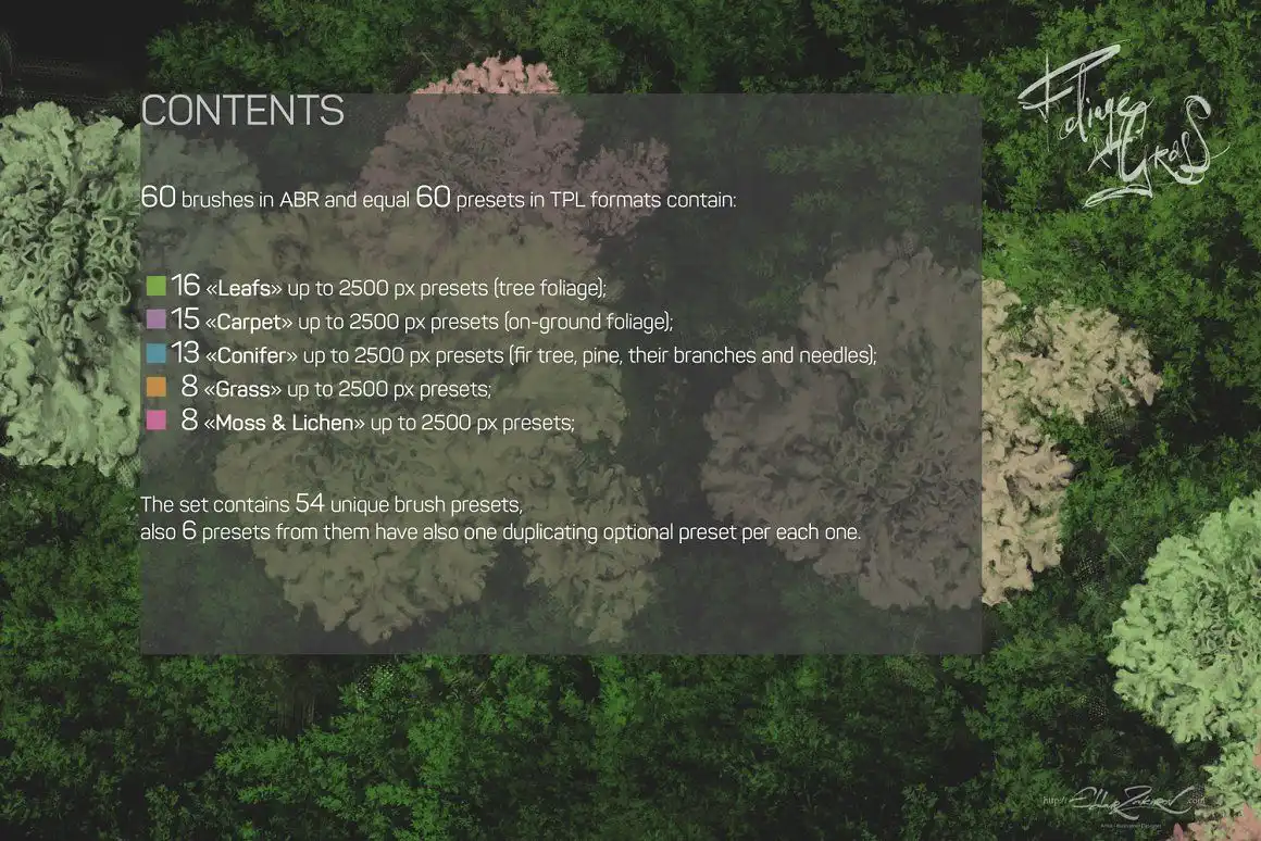 60 Photoshop Foliage & Grass brushes 4 072507