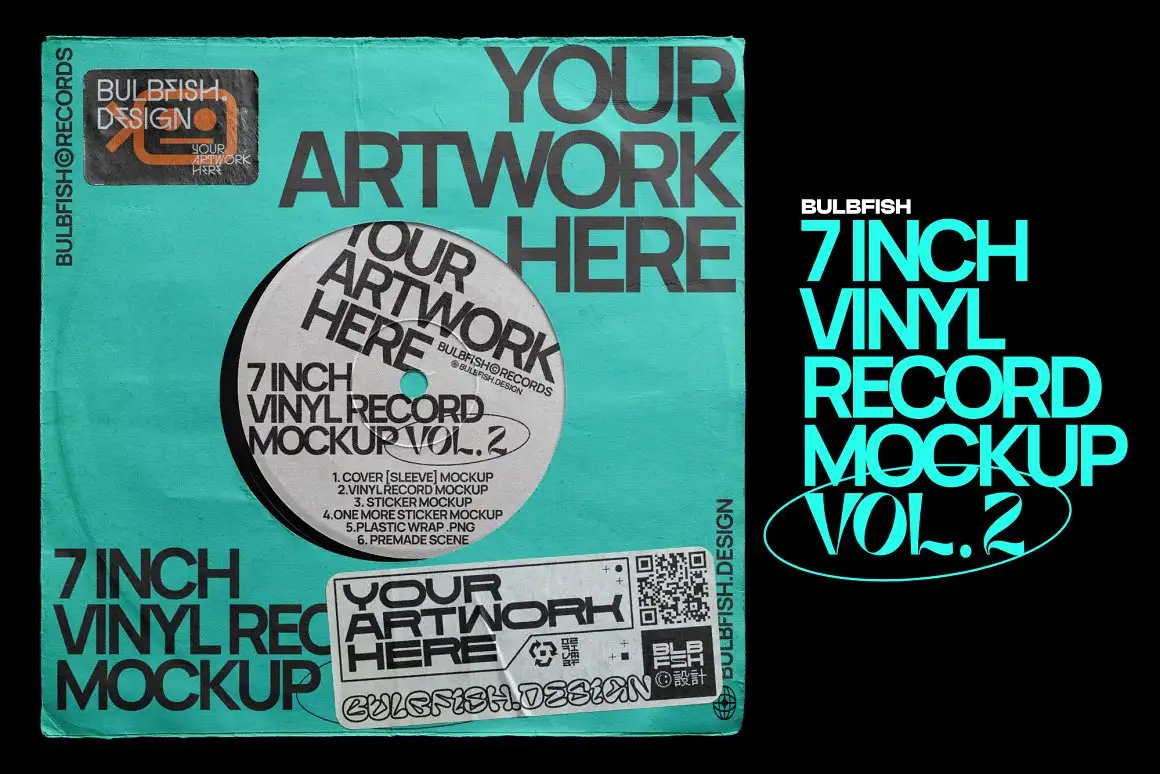 7 Inch Vinyl Record Mockup Vol.2