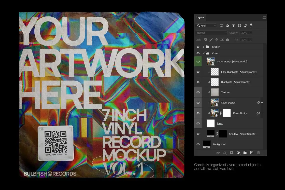 7 Inch Vinyl Record - Mockups Bundle 8 073425