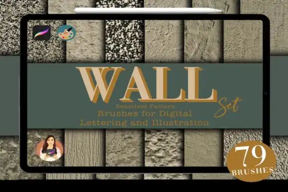 79 Wall Procreate Brushes