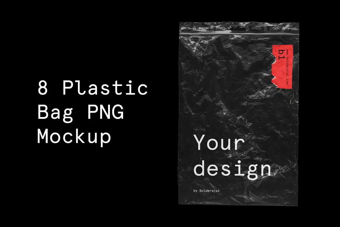 8 Plastic Bag .PNG Mockups 12 072899