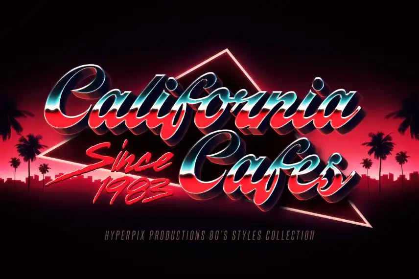 80s Chrome Text Effect Logo Style Vol.7 3 073206
