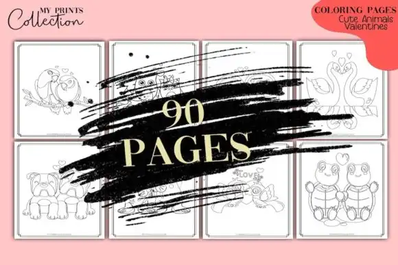 90 Cute Animal Valentines Coloring Pages 3 074029