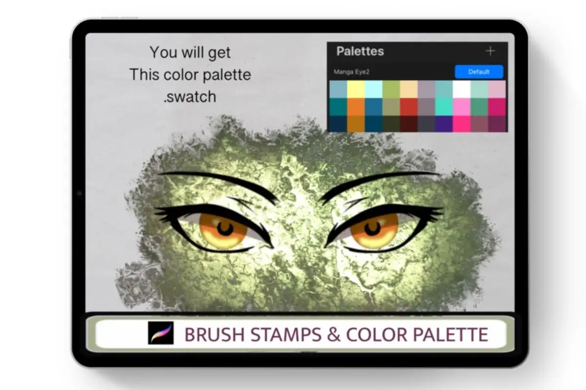 Anime Eyes 30 Procreate Brush Stamps 5 073661
