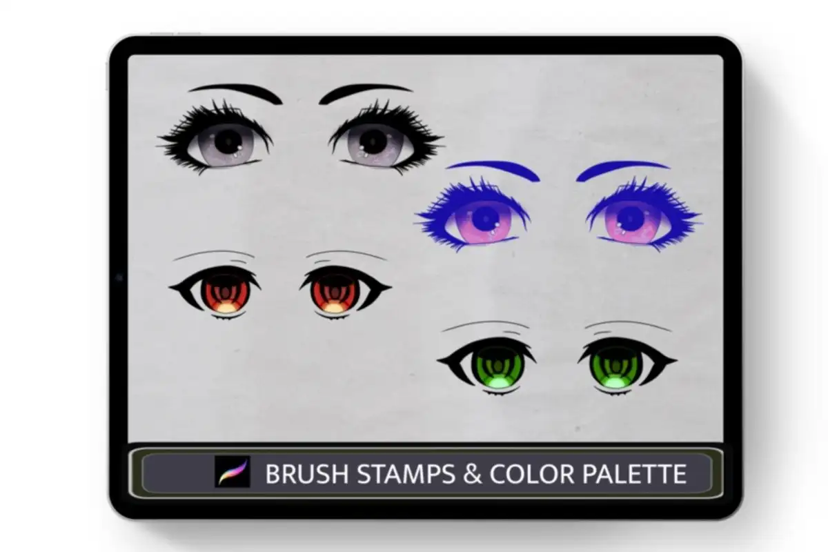 Anime Eyes 30 Procreate Brush Stamps 6 073660