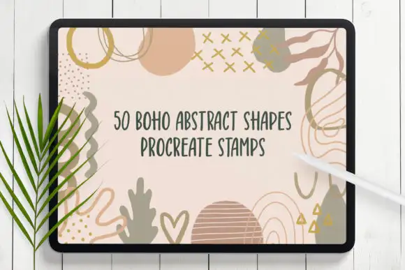 Boho Abstract Shapes Procreate Stamps