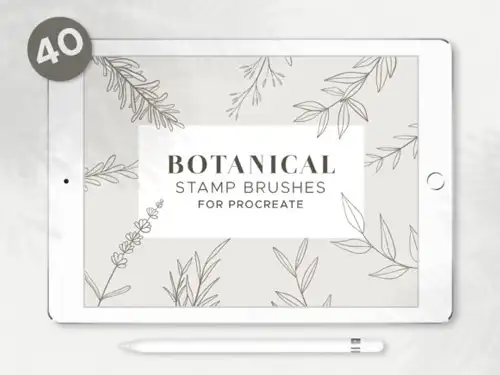Botanical Stamp Brush Procreate