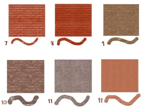 Brick,Stone Texture Brushes Procreate 30 073425