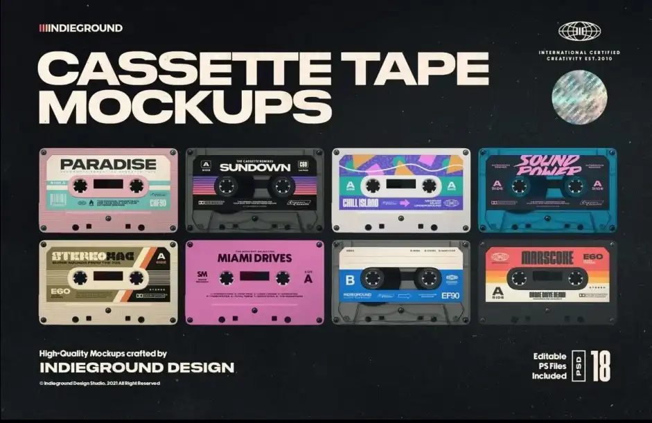 Cassette Tape Mockups