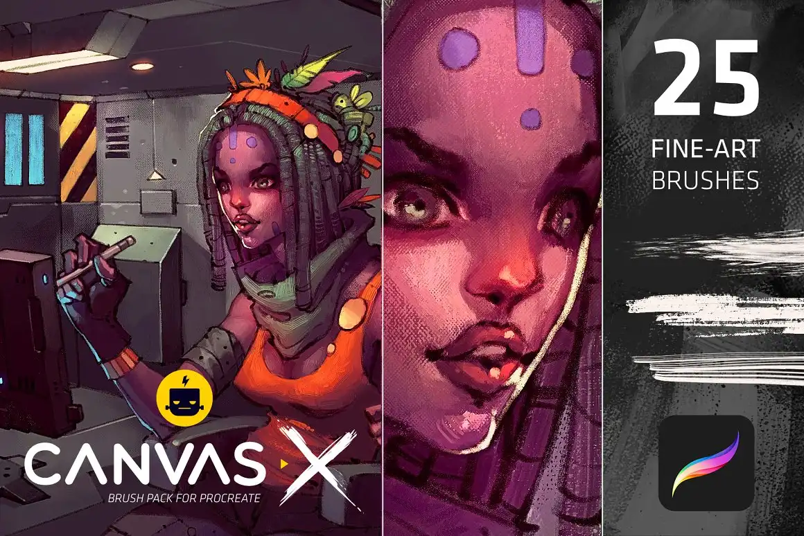 Canvas X - Procreate Brush Pack