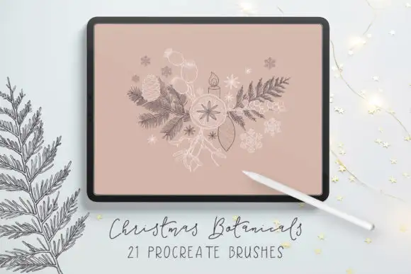 Christmas Botanicals Procreate Brushes